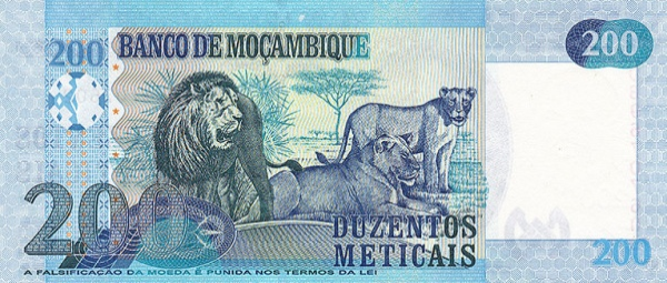 P152b Mozambique - 200 Meticais (2017)